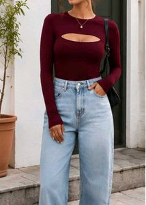 Chic Cutout Long Sleeve Top