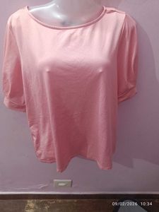 large size Stylish Pink Top