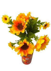 Decorative bottle with flowers
