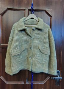 Cozy Checkered Cropped Jacket