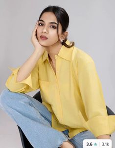 Chic Yellow Button-Down Shirt