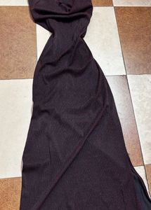 Black Ribbed Party Maxi Dress