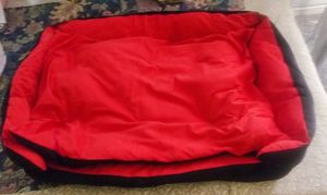 reversible soft ultra  velvet red bed  for pet