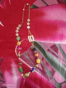 Beaded Necklace with Pearls