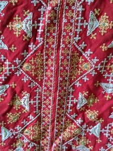 beautiful assymetrical embroidered kurti