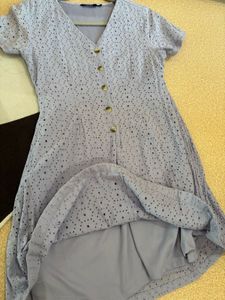 WestSide Light Blue Eyelet Dress