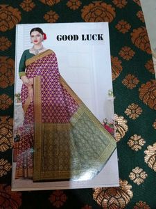 Beautiful Green Brocade Saree