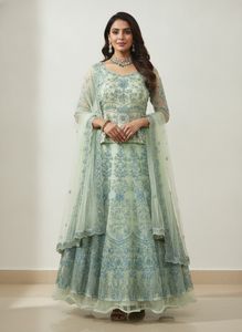 Designer Work Kurta with Sharara