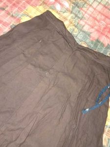 Brown Cotton Ethnic Skirt