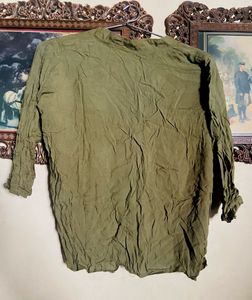 Army Green Colour Shirt Having 3/4 Sleeves…