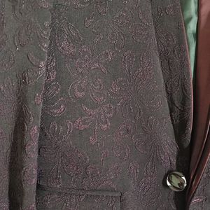 Elegant Brocade Blazer and Pants Set