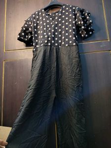 Chic Polka Dot Ruffle Sleeve Top