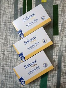 Softsens Baby Soap Natural Bar (Pack Of 3x100g)