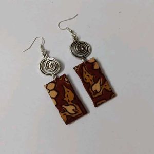 Boho Fabric Drop Earrings