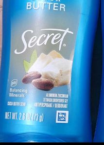 Secret Cocoa Butter Deodorant under arm roll on