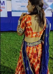 Vibrant Tie-Dye Lehenga Choli Set