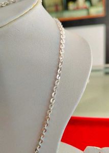 Sterling Silver Disc Chain 24 Inches