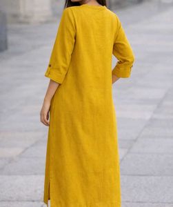 Mustard Cotton Kurta