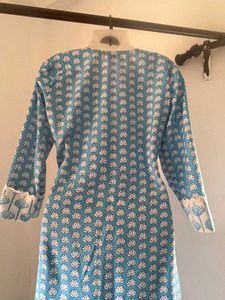 Blue Printed Kurta Set