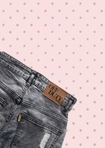 Grey ripped jeans