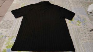 Men's Black Graphic Polo Shirt