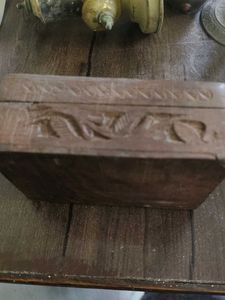 vintage Carved Wooden Decorative Box