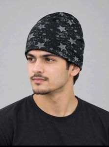Star Print Beanie Hat of 1