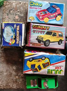 Vintage Toy Cars &amp; Binoculars Set