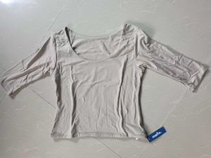 Soft Beige 3/4 Sleeve Top