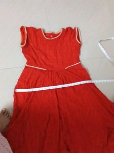 customized Red Ethnic Dress Women just reference
