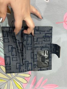 Vintage Y2k Guess Monogram Denim Wallet