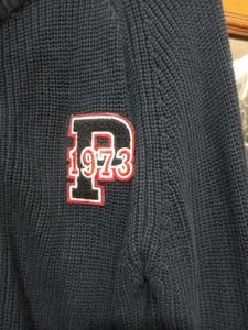 Men's Navy Blue Zip-Up Jacket