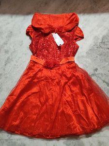Sparkly Red Korean Dress