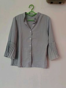 Elegant Pleated Sleeve shirt