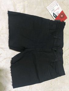 Glamour Girl Black Denim Shorts