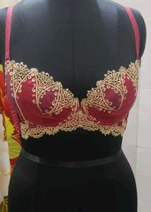Burgundy Lace Bra