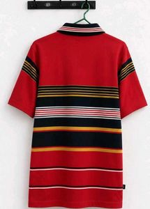 Red Striped Polo T-Shirt