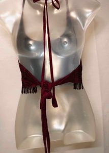 Maroon 🪡 Embroidered Bralette Y2k Style