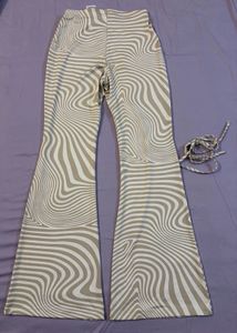 Retro Swirl Print Flare Pants