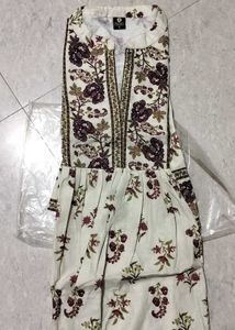 Floral Print Peplum Kurta