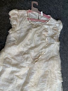 Elegant Cream Layered Dress