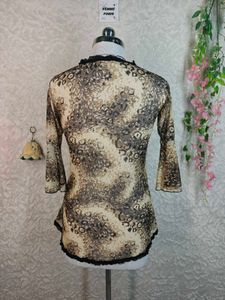 Sheer Bell Sleeve Tie Front Night dress