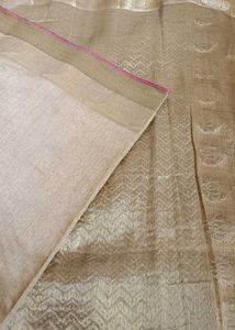 Elegant Beige Raw Silk Saree