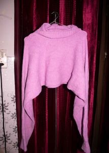 Cute Cropped Lavender Sweater