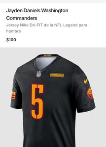NIKE OG Jayden Daniels Washington Commanders Jerse
