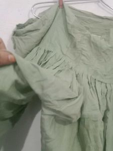 Embroidered Green Kurta