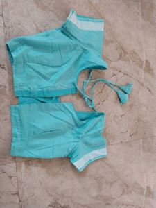 Elegant Teal Saree with blouse