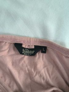 Pink Lace-Up T-Shirt