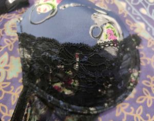 Beautiful Blue Padded Bra With Front Opening