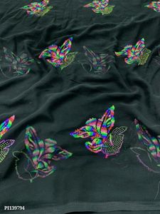 Swarovski Butterfly Work Saree Et